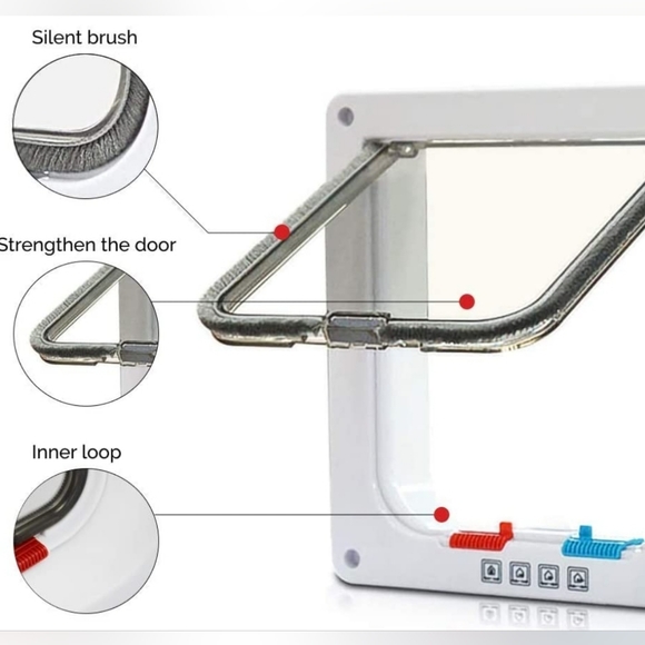 Plastic Pet Door with Soft Tinted Flap, White, Medium - Picture 2 of 5